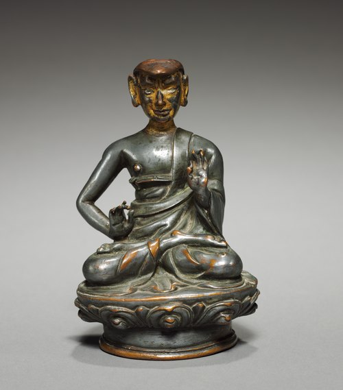 Later depiction: a Tibetan portrait from the fifteenth or sixteenth century, Cleveland Museum of Art. Portrait of Dharmakīrti